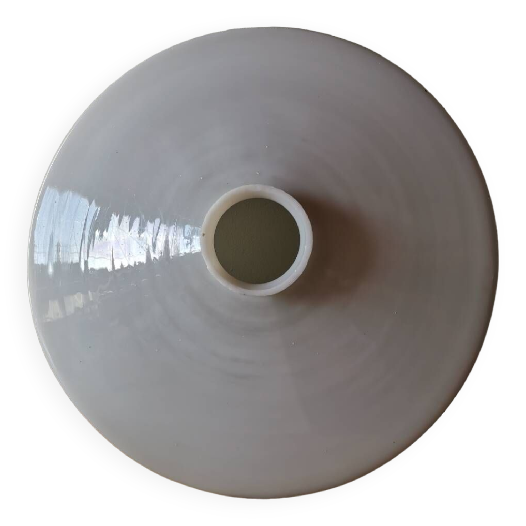 White opaline lampshade pendant lamp vintage