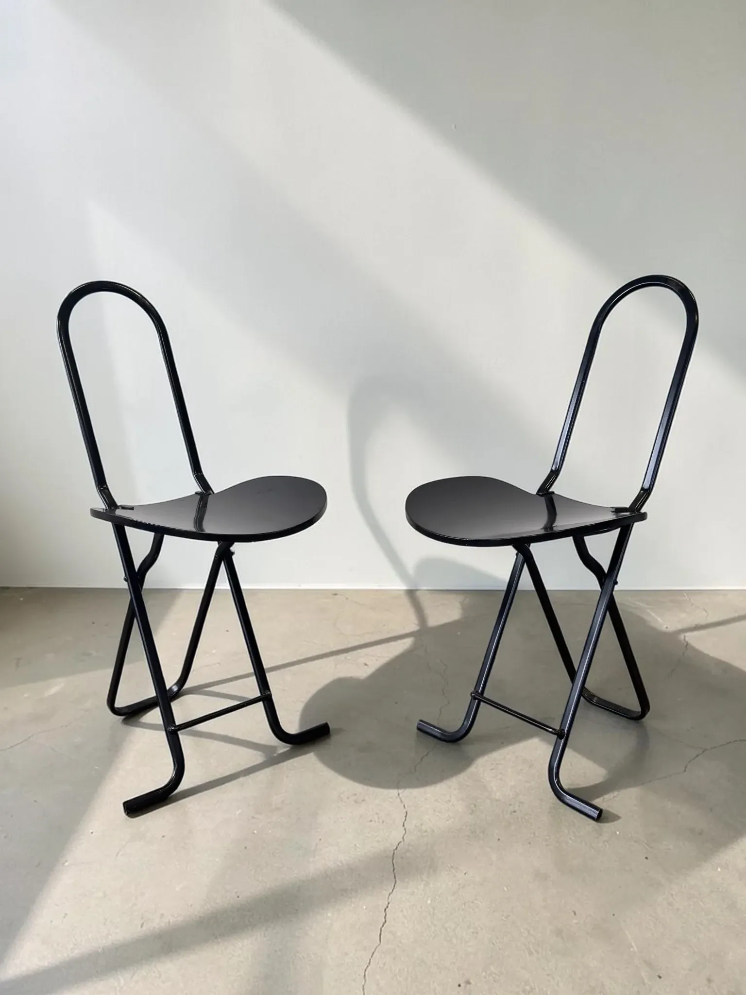 Set of 2 vintage folding chairs Dafne by Gastone Rinaldi for La Tema