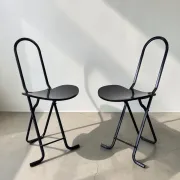 Set of 2 vintage folding chairs Dafne by Gastone Rinaldi for La Tema