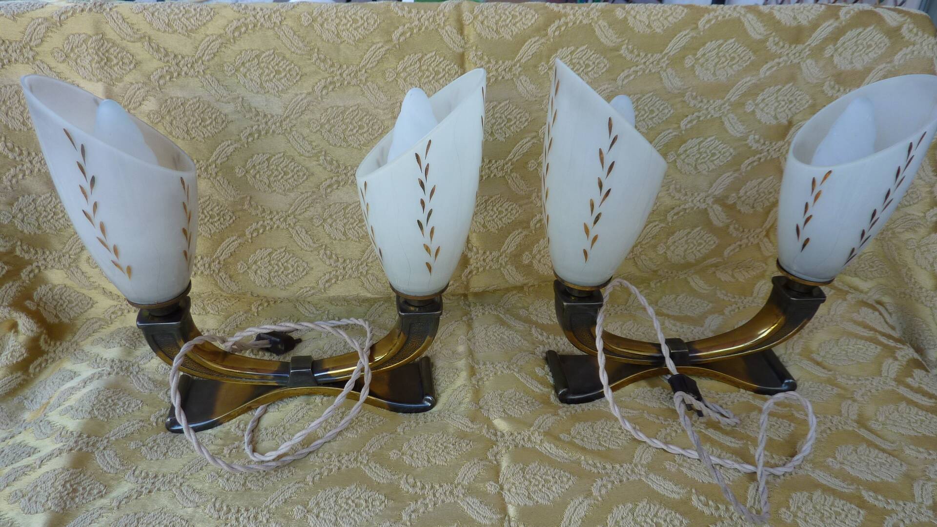 paire de lampes de table art déco