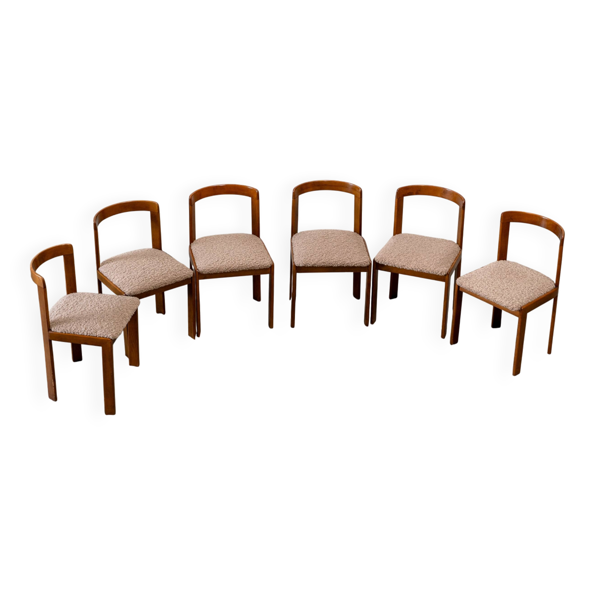 Ensemble de six chaises de salle à manger italiennes