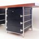 Boomerang desk with 2 drawer units Bergwood and wooden top - 1970s