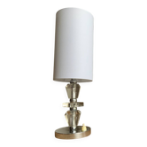 Vintage lamp in crystal and chrome French manufacture PL Shade