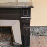 Belgian black marble fireplace without veining