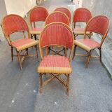Set of 7 Parisian bistro / café chairs from the 1930s