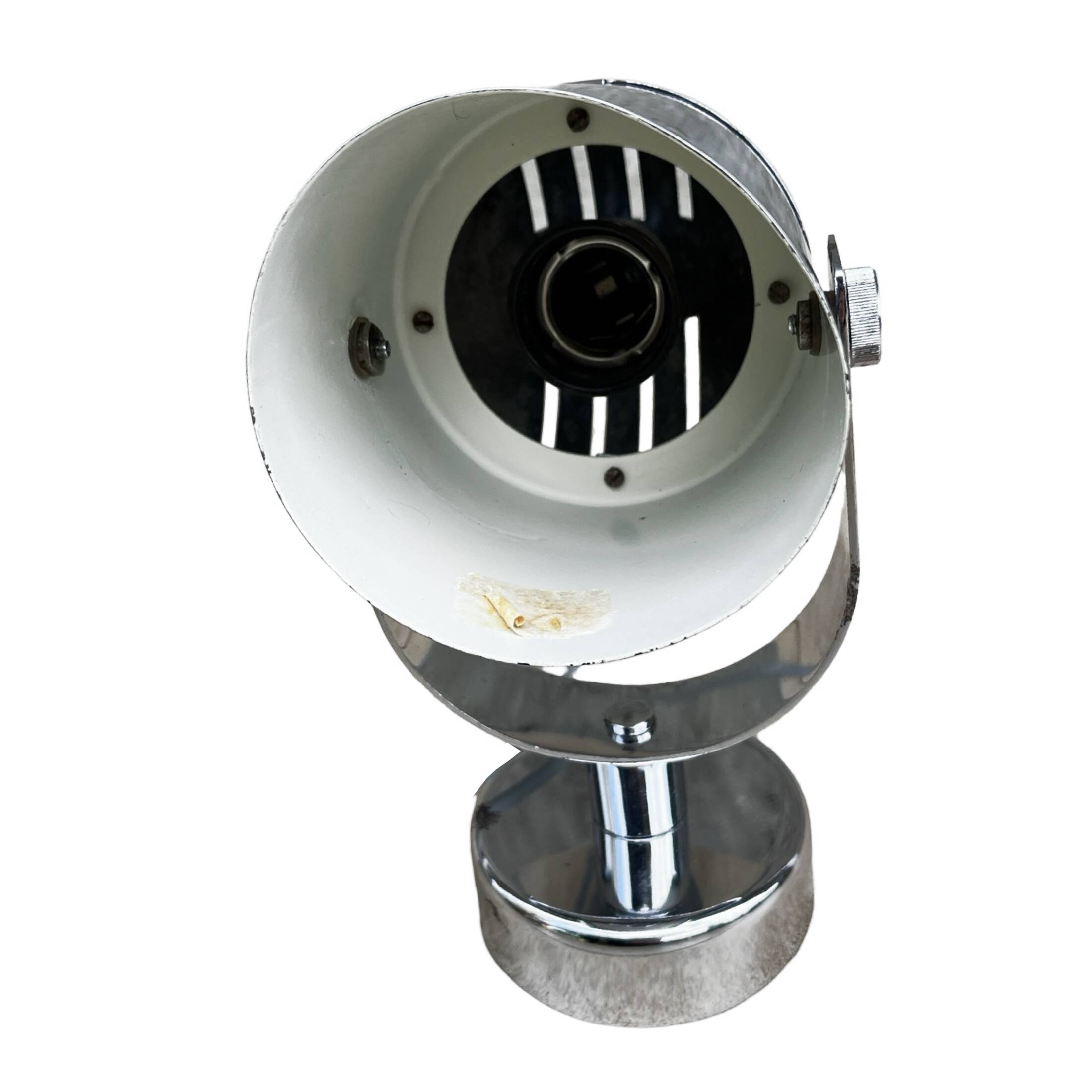 Space age chrome wall lamp, designed by S. Indra, Czechoslovakia, 1970s.