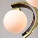 Mid-Century Modern Italian Brass and Opaline Chandelier