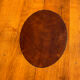 Tale basse vintage en bois massif et marqueterie de marbre