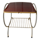 Table d'appoint vintage en laiton et formica