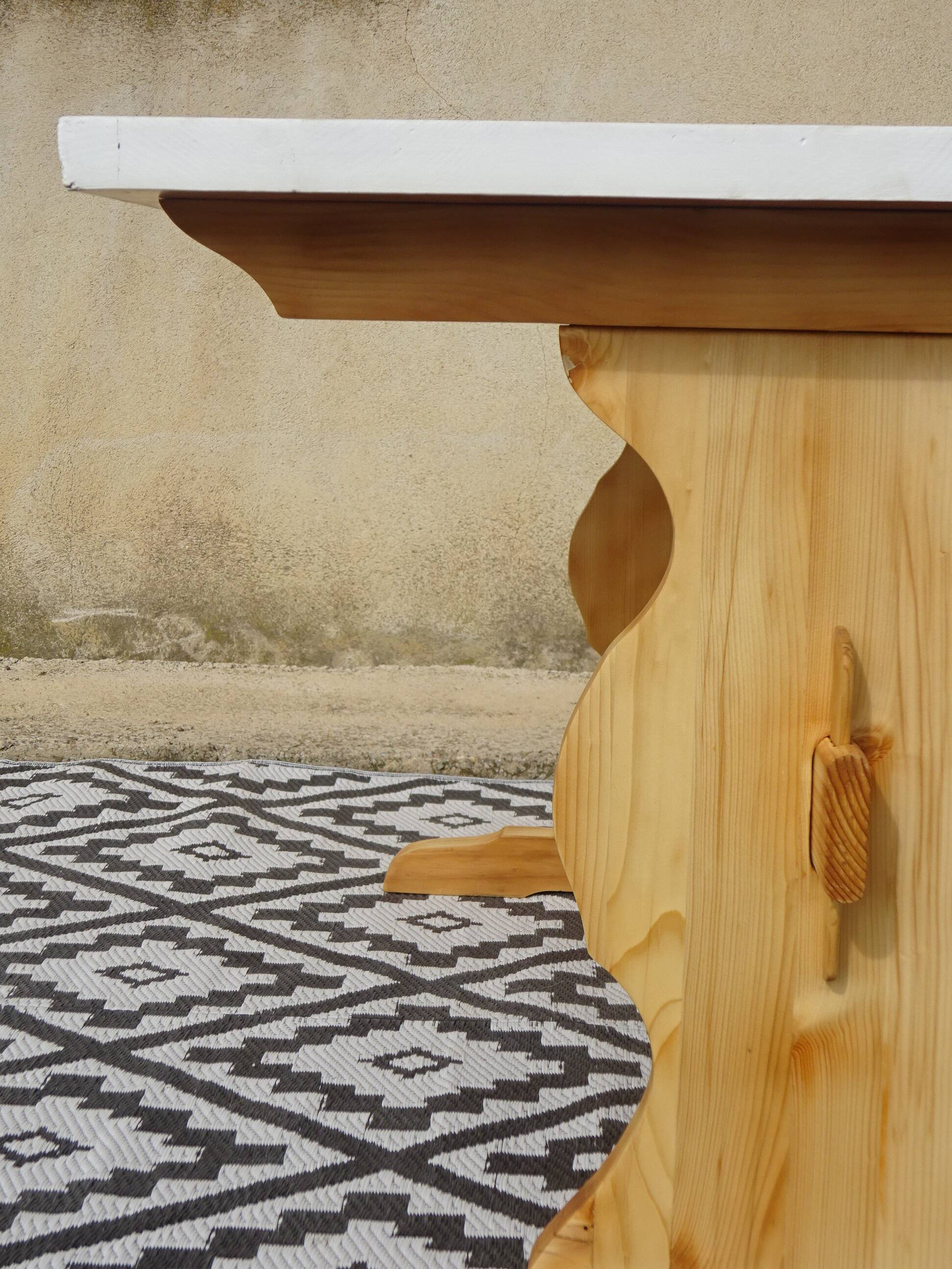 Wooden monastery table