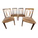 Mid century retro vintage teak and cloth dining chairs by GPlan 1970