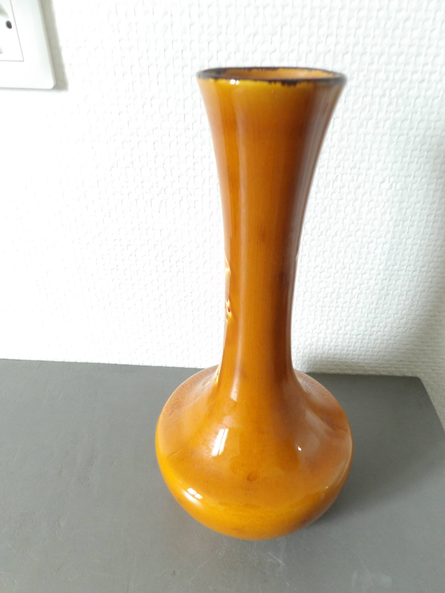 Orange neck vase