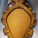 Miroir vintage doré en bois fabriqué en Italie