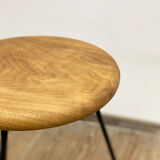 Bar stool in steel and oak