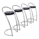 4x Barstool in Chrome, 1980s Italy