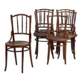 Antique Parisian café-style chairs (c. 1920). Set of 6, no. 3
