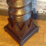 Old carved wooden presentation column h=150 cm