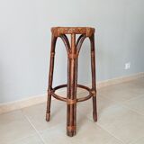 Vintage rattan high stool 60s/70s