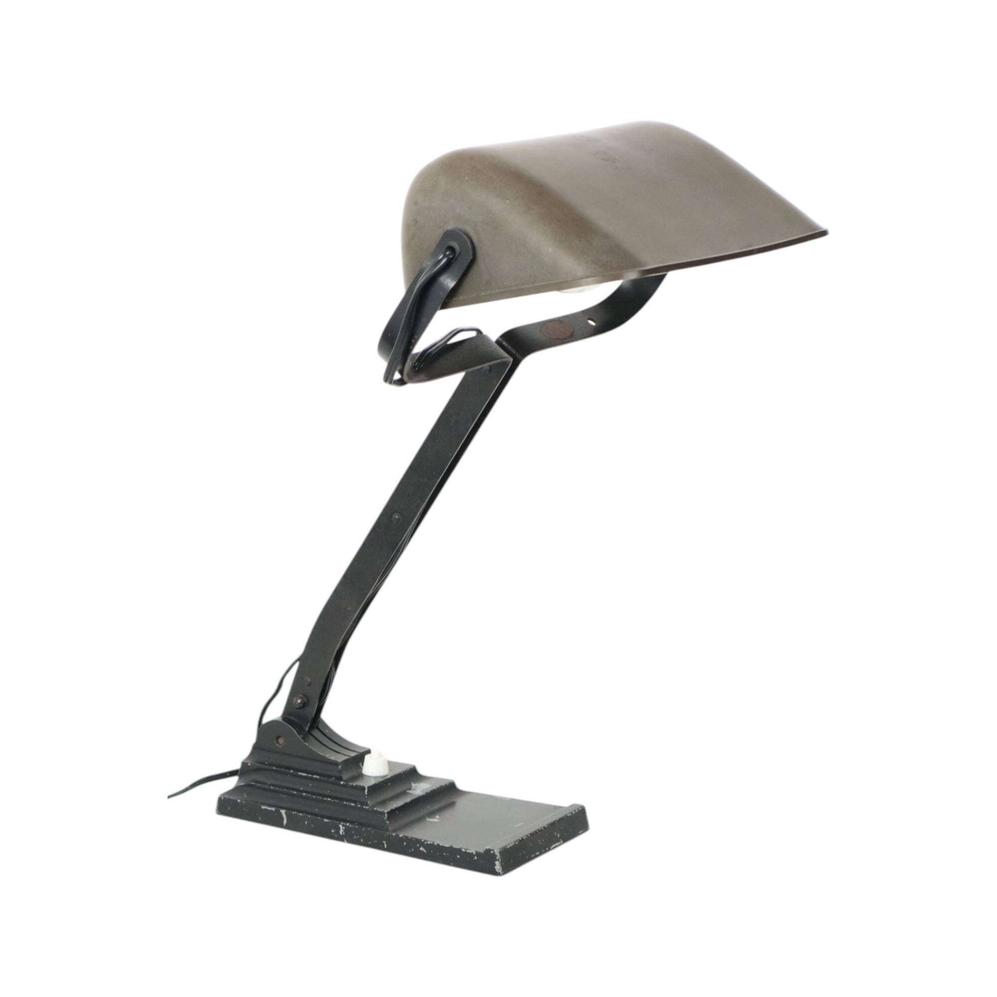 Art Deco Desk Lamp Notary Lamp Erpe Model 52 Wrought Iron Bakelite