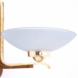 Set of five unique Art Deco wall lamps, Poland, 1950s.