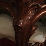 Walnut console style Louis XV marble top, epoque Napoleon III