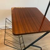 Floor lamp with magazine rack and shelf 50's