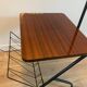 Floor lamp with magazine rack and shelf 50's