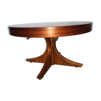 Coffee table with extendable up and down system by luigi Bartolini, 70s