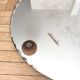 Oval mirror bevelled with removable metal media 43x60cm