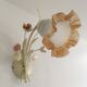 Applique métal fleurs teintes pastels