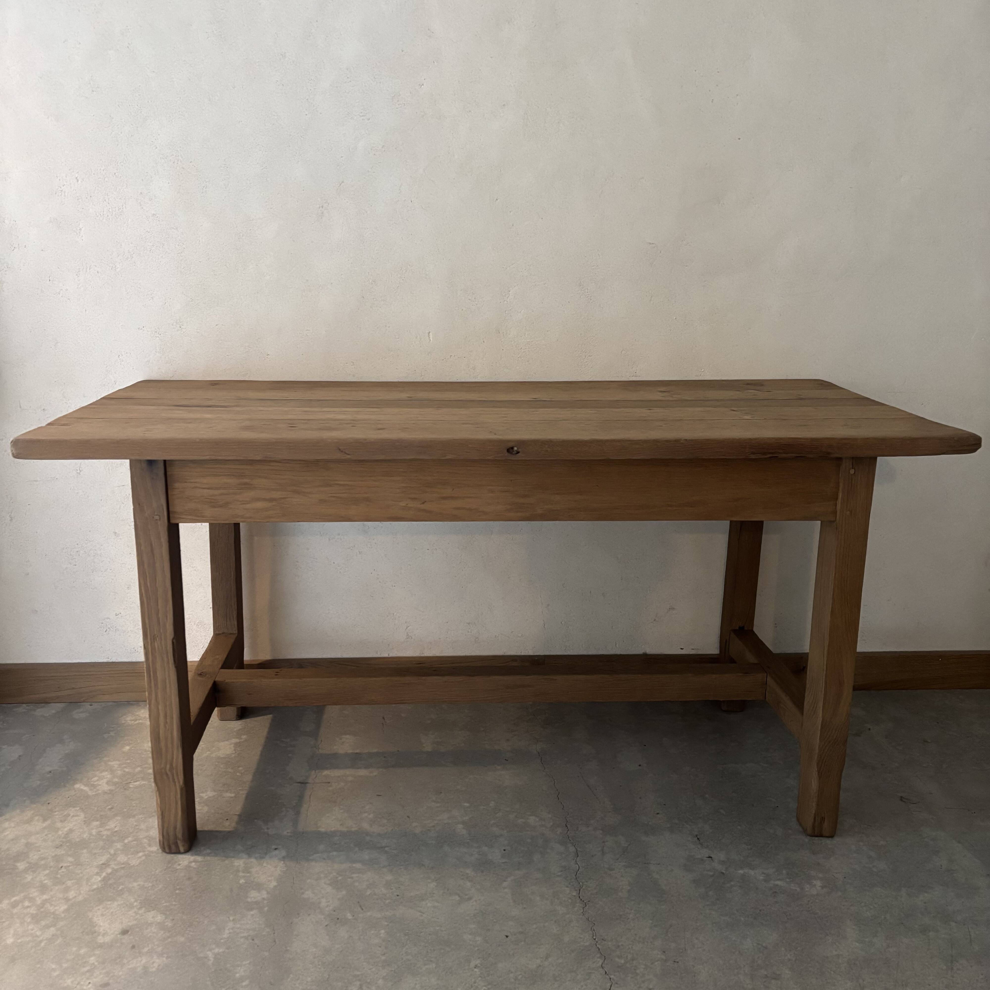 Rustic oak farmhouse table