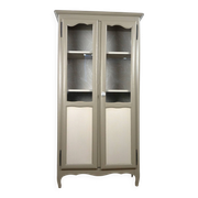 Parisian showcase dresser revamped country style wallpaper paint