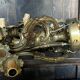 Chandelier 6 lights vintage gilded bronze 70 cms