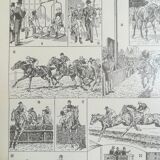 Lithograph on horse racing from 1928