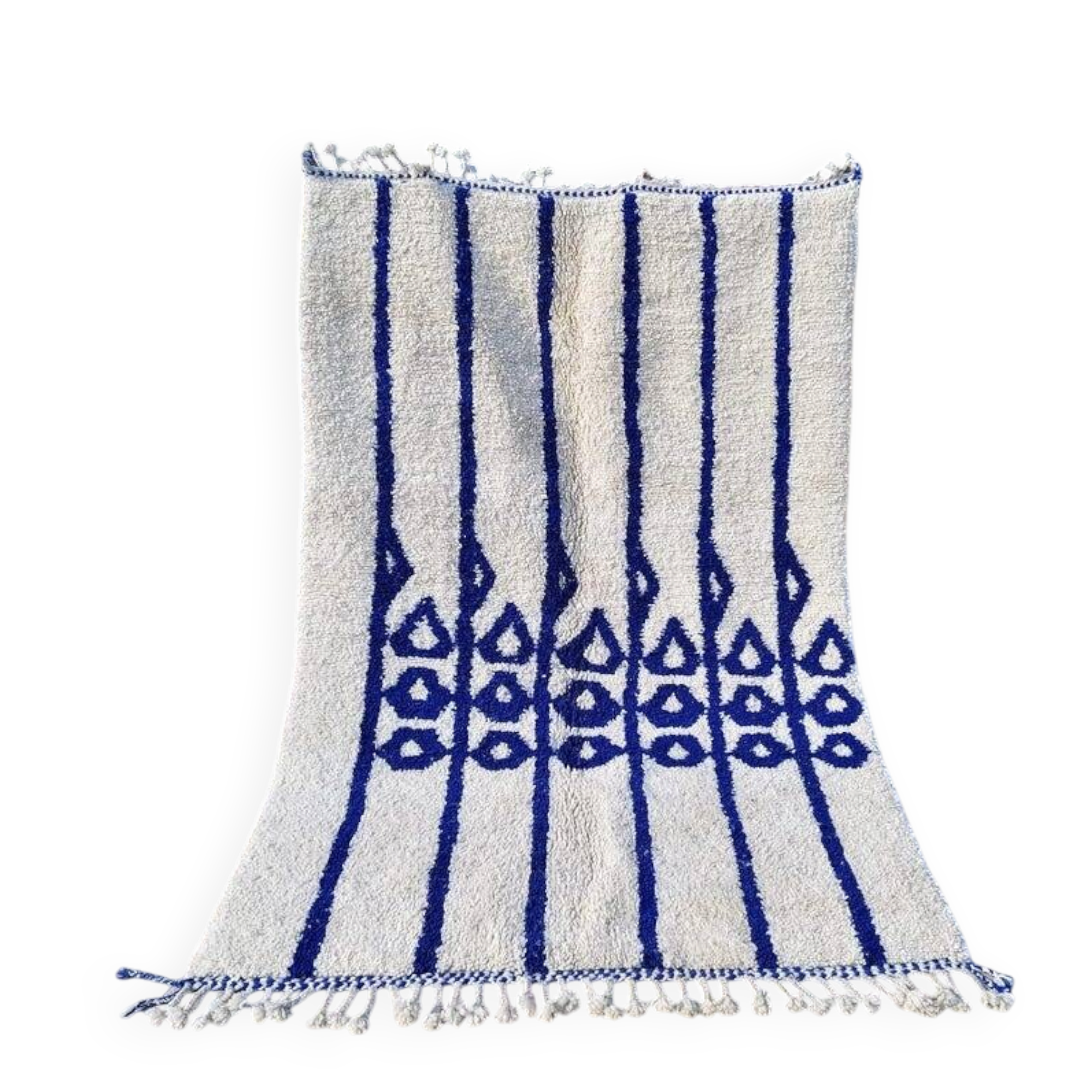 Handmade Moroccan rug in natural wool 250cm x 150cm