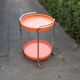 Desserte vintage seventies orange et chrome