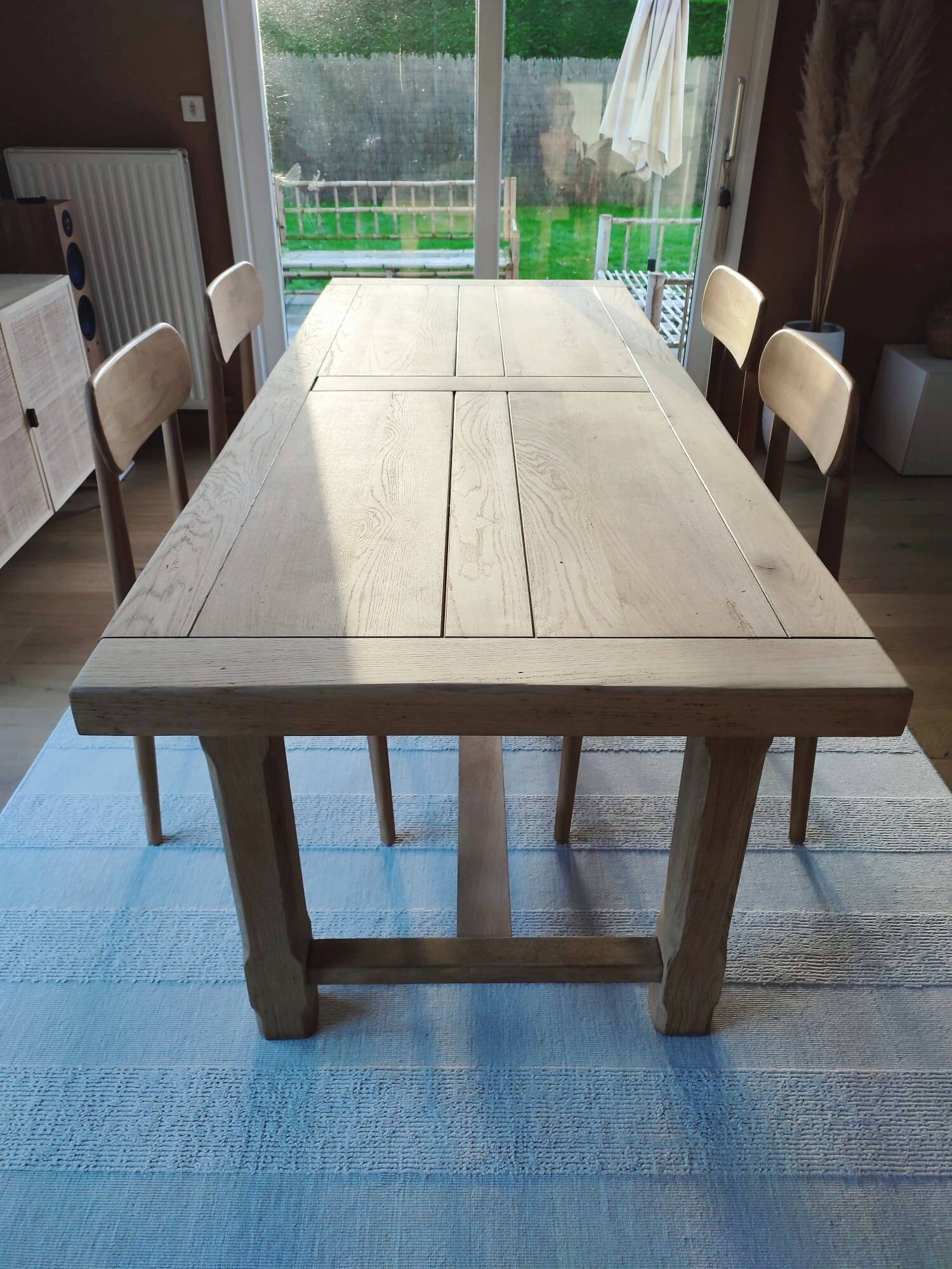 Solid oak farm table