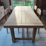 Solid oak farm table