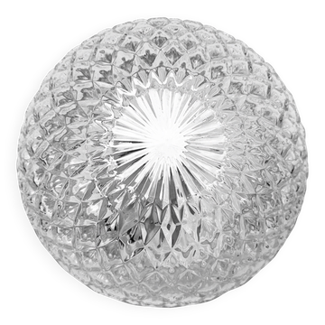 Lumière murale ou plafond en verre vintage, années 1970