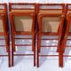 Set of 4 canned folding chairs