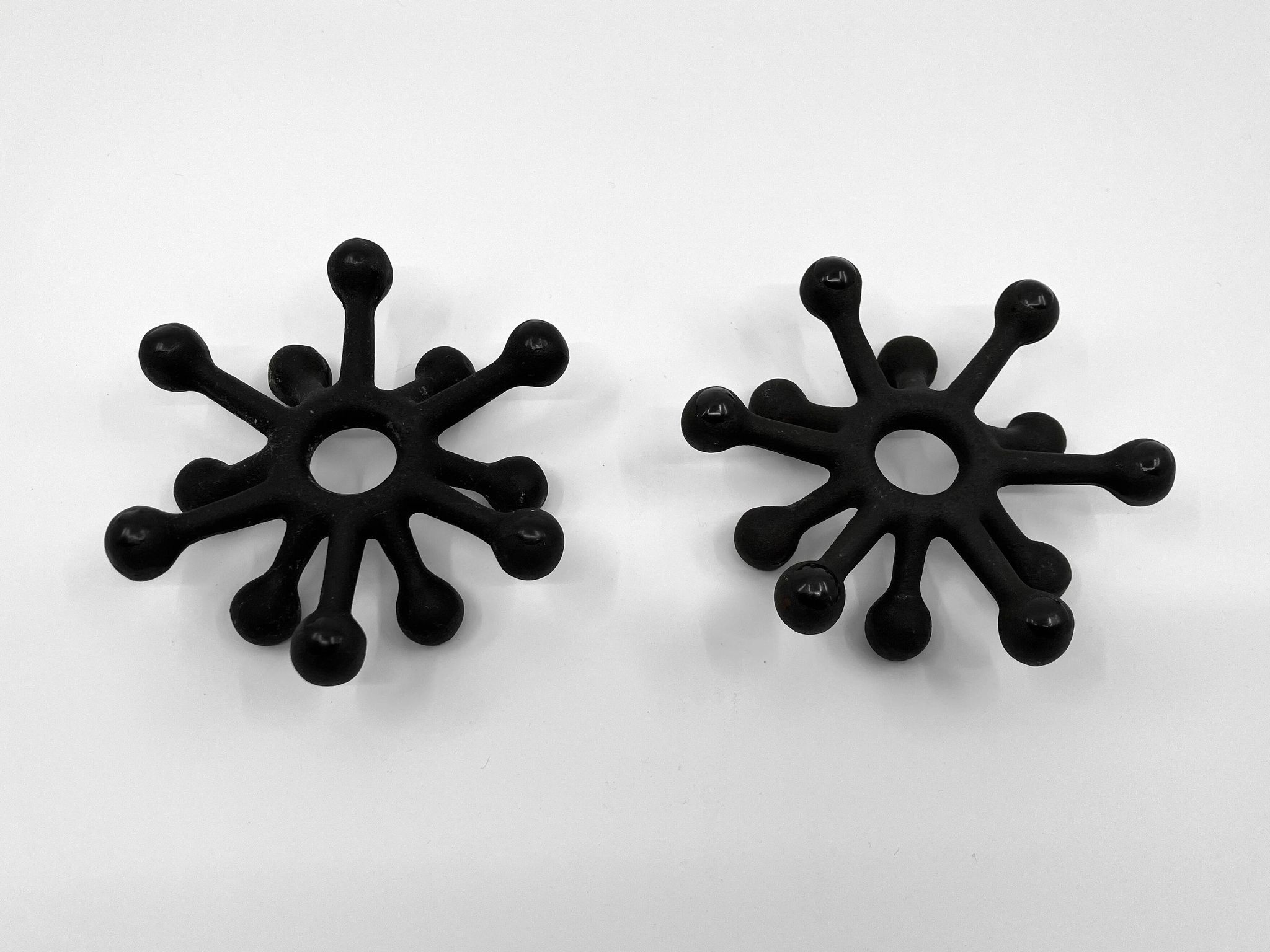 "The Spider" Cast Iron Candlesticks • Dansk Designs • 1962