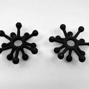 "The Spider" Cast Iron Candlesticks • Dansk Designs • 1962