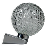 60s 70s wall lamp ball lamp metal chrome & glass space age design