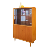 Mid century highboard vintage display cabinet, bookcase