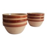Set of 6 vintage Gien France stoneware bowls