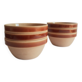 Set de 6 bols en gres Gien france vintage
