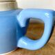 Old sky blue Digoin coffee maker