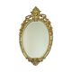 Miroir en laiton français à crête dorée style baroque Louis XV des années 1950