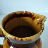 Glazed earthenware pitcher