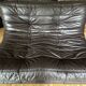 Togo corner sofa in Indiana Ink leather (2 two-seater benches and 1 corner piece)